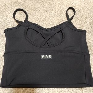 Black FIVE Strappy Tank Top